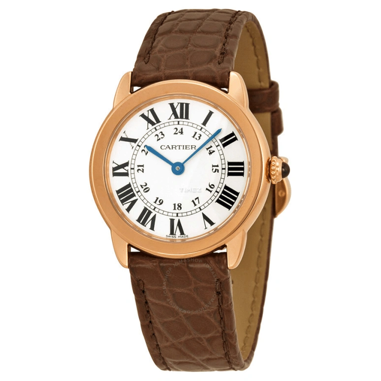 Cartier,Ronde de Cartier 29.50mm,29.50mm,Rose Gold,Stainless Steel,Silver,Quartz,Sapphire,Crystal Glass,Round,W6701007