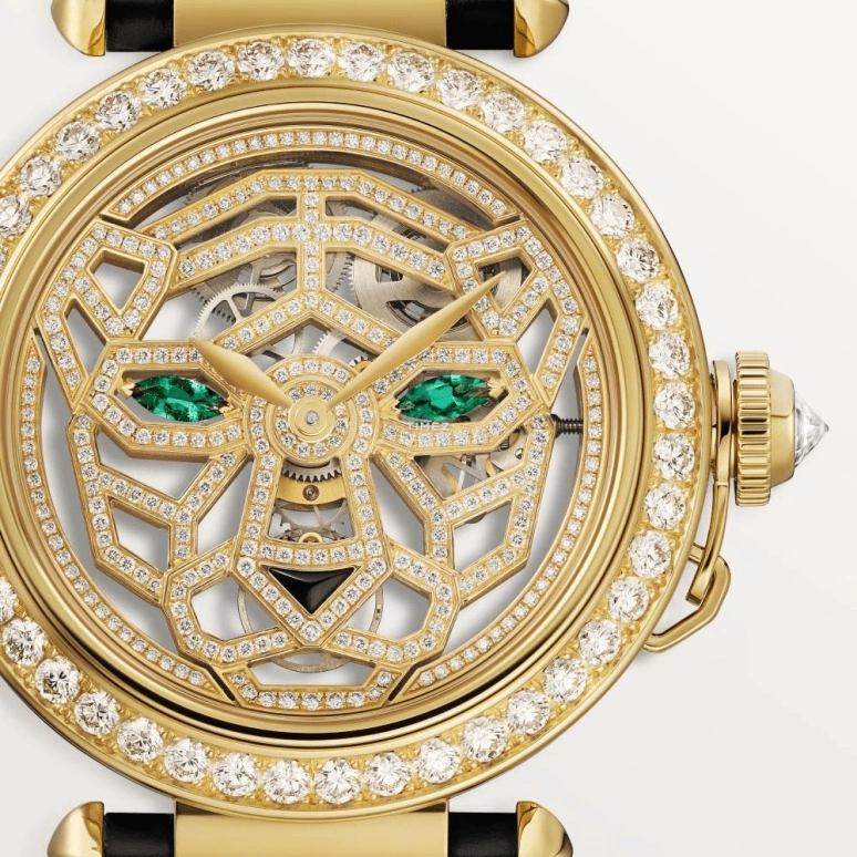 Cartier,Panthère Jewelry Watches 41mm,41mm,Yellow Gold,Gold,Skeleton,Handwound,72hours,In-house Caliber,HPI01359