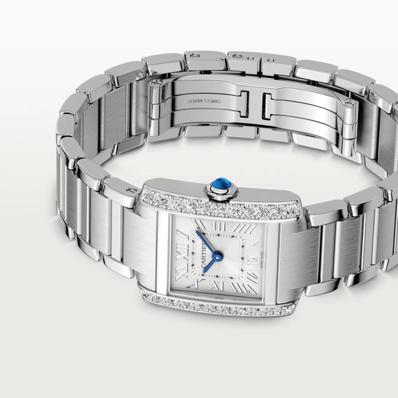 Cartier,Tank 25.70x21.20mm,25.70x21.20mm,Stainless Steel,Silver,Quartz,Sapphire,Crystal Glass,Square,W4TA0029