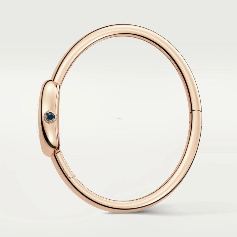 Cartier,Baignoire 24.60x18.70mm,24.60x18.70mm,Rose Gold,Silver,Quartz,Sapphire,Crystal Glass,Oval,WGBA0020