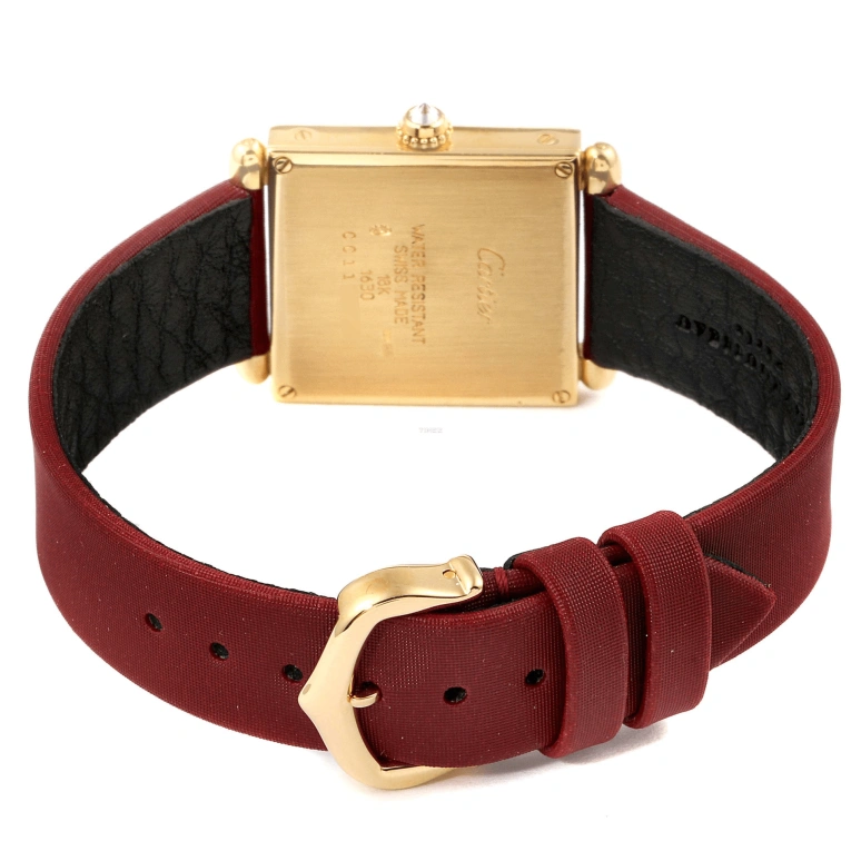 Cartier,Tank 24.50mm,24.50mm,Yellow Gold,Silver,Quartz,Sapphire,Crystal Glass,Square,WB800351