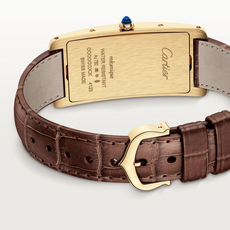 Cartier,Tank 46.30x23mm,46.30x23mm,Yellow Gold,Champagne,Handwound,In-house Caliber,Hardlex,WGTA0026