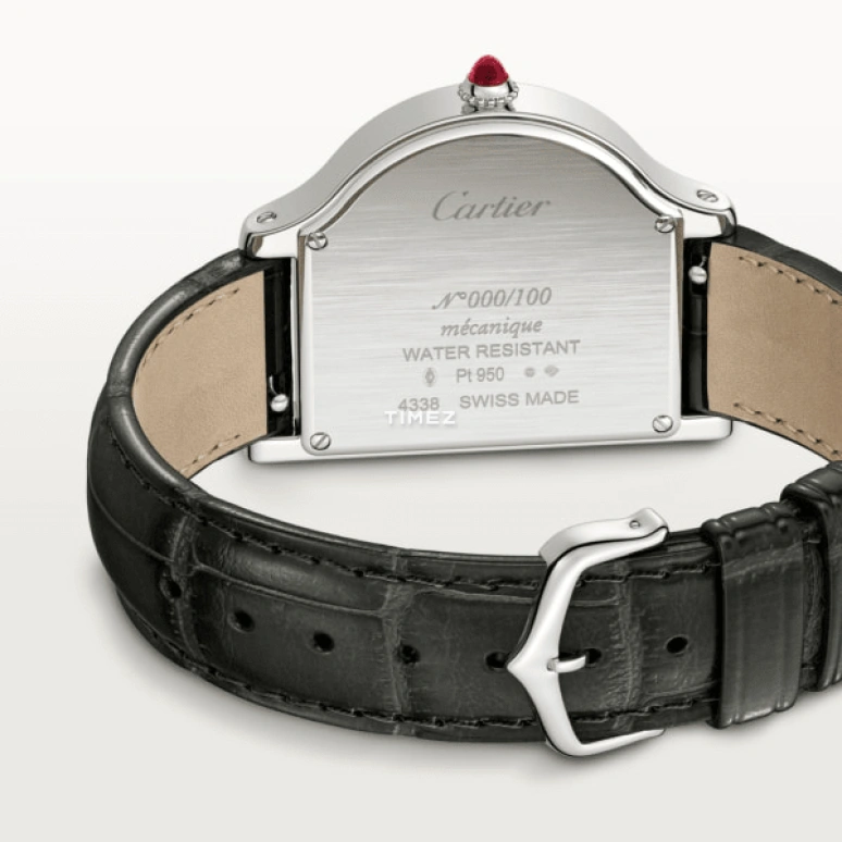 Cartier,Cartier Privé 37.15x28.75mm,37.15x28.75mm,Platinum,Beige,Handwound,Sapphire,Crystal Glass,Other,WGCC0004