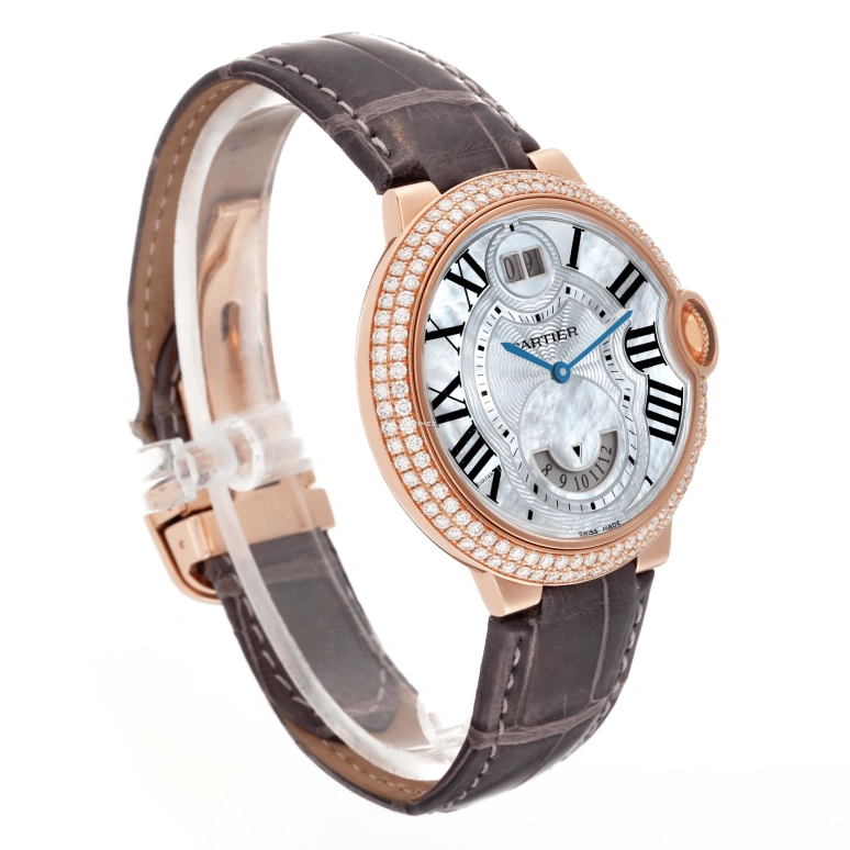 Cartier,Ballon Bleu de Cartier 38.50mm,38.50mm,Rose Gold,White,Automatic,Dule Time,Big Date,WE902018