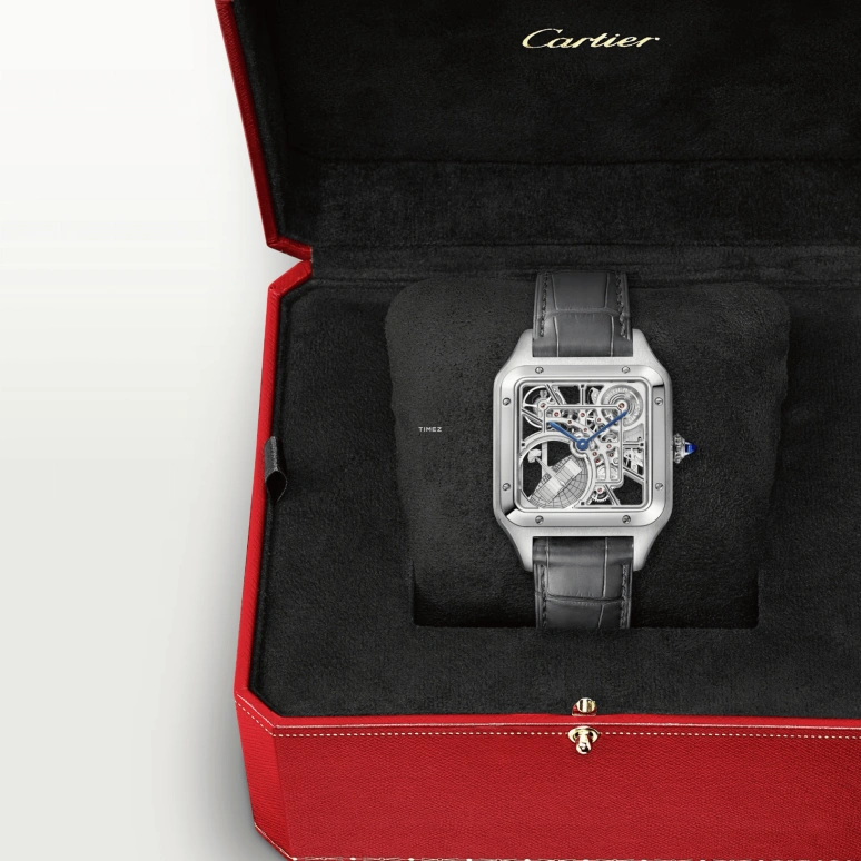 Cartier,Santos de Cartier 31x43.50mm,31x43.50mm,Stainless Steel,Silver,Automatic,44hours,In-house Caliber,WHSA0032