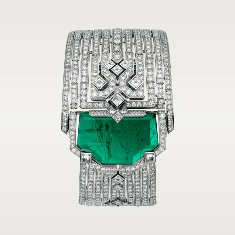 Cartier,High Jewelry Watches ,White Gold,Silver,Quartz,Sapphire,Crystal Glass,Other,HPI00751