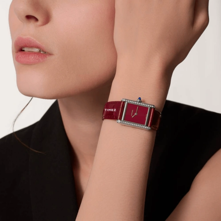 Cartier,Tank 27x22mm,27x22mm,Stainless Steel,Wine Red,Quartz,Sapphire,Crystal Glass,Square,W4TA0022