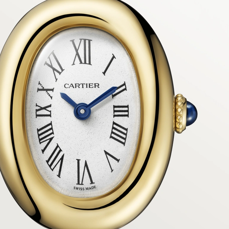 Cartier,Baignoire 24.60x18.70mm,24.60x18.70mm,Yellow Gold,Silver,White,Quartz,Sapphire,Crystal Glass,Oval,WGBA0050