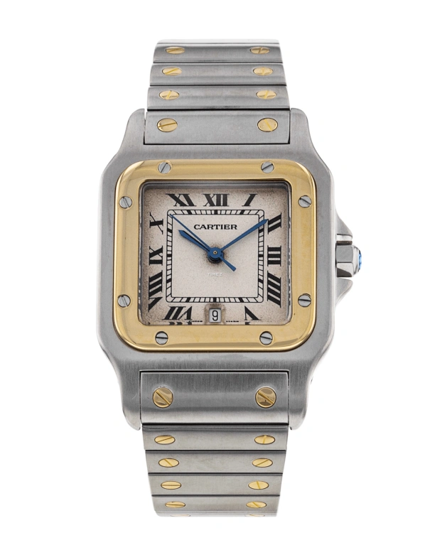 Cartier,Santos de Cartier 29mm,29mm,Stainless Steel,White,Quartz,Day,In-house Caliber,W20011C4