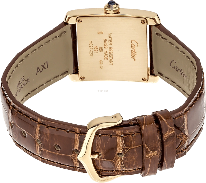 Cartier,Tank 25x30mm,25x30mm,Yellow Gold,Silver,Quartz,Sapphire,Crystal Glass,Square,W5000356