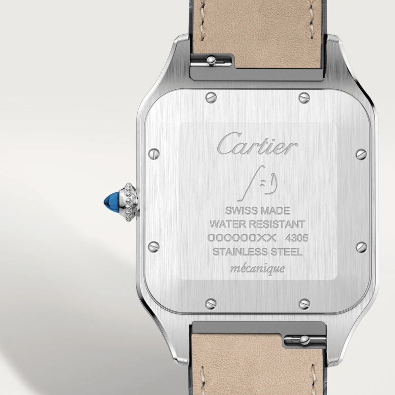 Cartier,Santos de Cartier 46.60x33.90mm,46.60x33.90mm,Stainless Steel,Rose Gold,Silver,Handwound,36hours,In-house Caliber,W2SA0017
