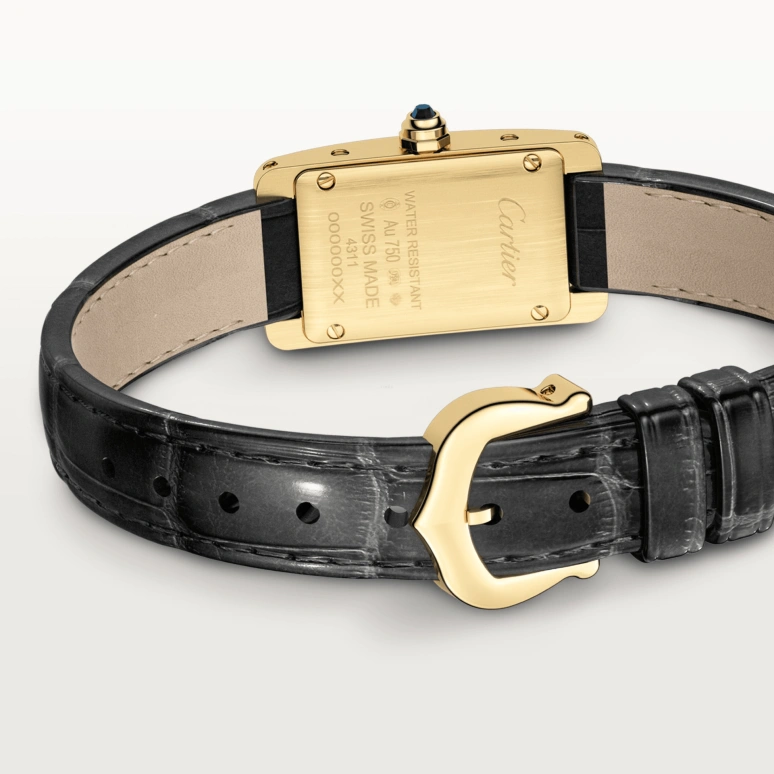 Cartier,Tank 27x15.20mm,27x15.20mm,Yellow Gold,Silver,Quartz,Sapphire,Crystal Glass,Square,WGTA0038