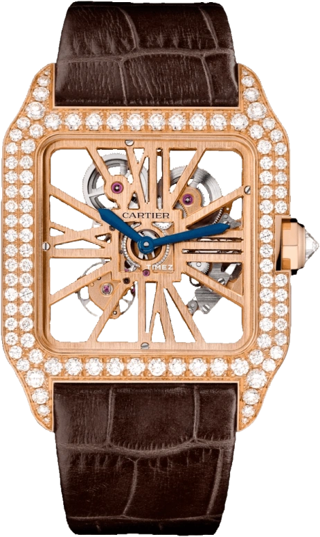 Cartier,Santos de Cartier 46.50x54.90mm,46.50x54.90mm,Rose Gold,Handwound,72hours,In-house Caliber,HPI00587