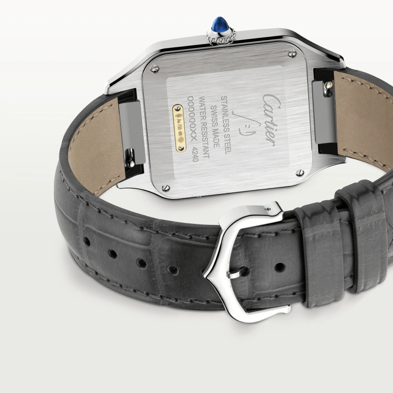 Cartier,Santos de Cartier 31.40x43.50mm,31.40x43.50mm,Stainless Steel,Yellow Gold,Grey,Quartz,Sapphire,Crystal Glass,Square,W2SA0028