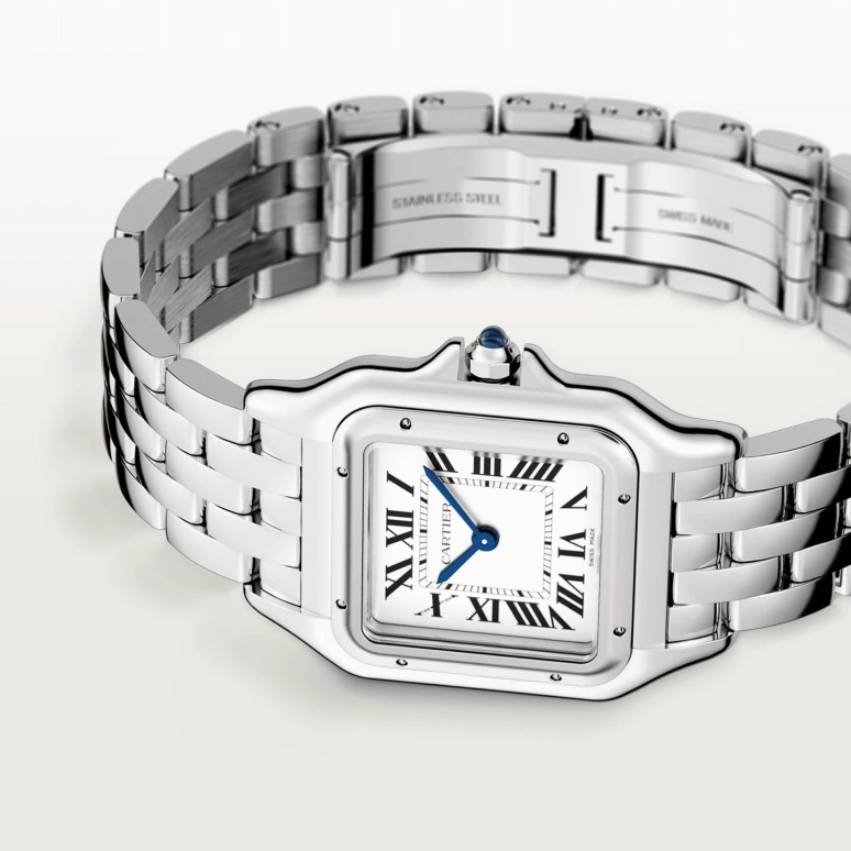 Cartier,Panthère de Cartier 27x37mm,27x37mm,Stainless Steel,White,Quartz,Sapphire,Crystal Glass,Square,WSPN0007