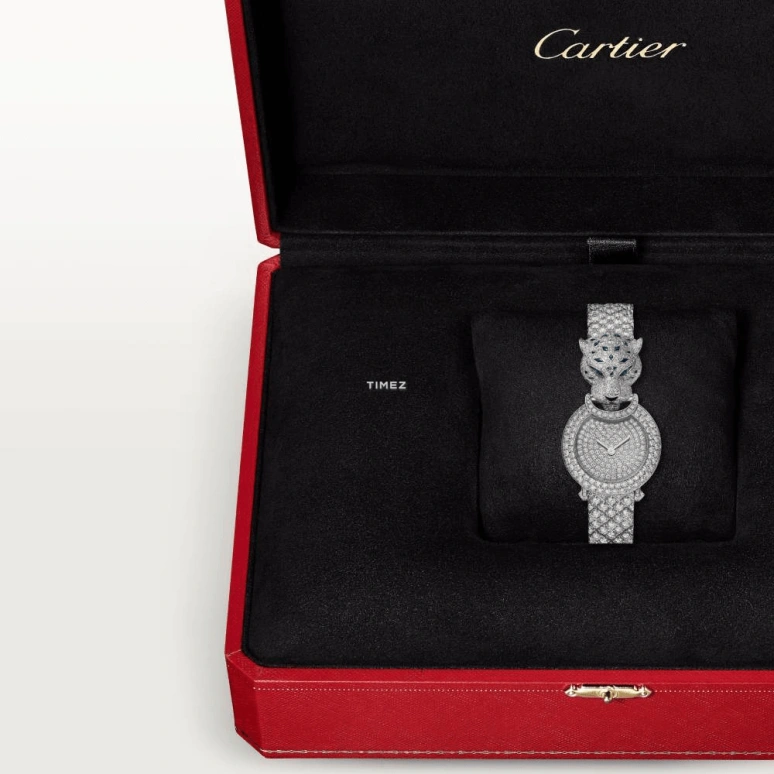 Cartier,High Jewelry Watches 23.60mm,23.60mm,White Gold,Silver,Quartz,Sapphire,Crystal Glass,Other,HPI01657