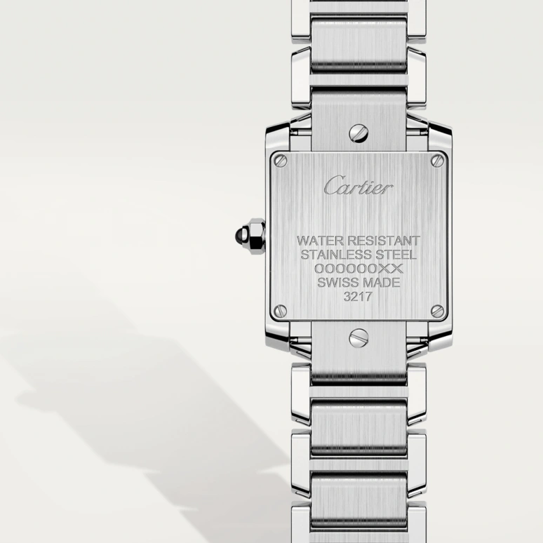 Cartier,Tank 25x20mm,25x20mm,Stainless Steel,Silver,Quartz,Sapphire,Crystal Glass,Square,W4TA0008