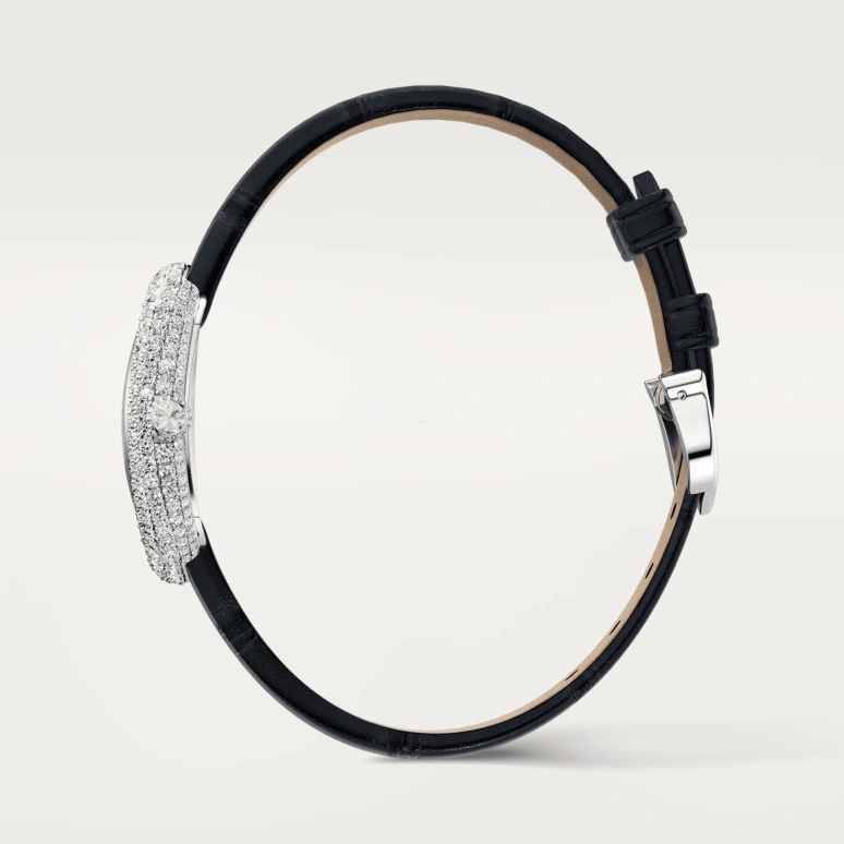 Cartier,Baignoire 32x26mm,32x26mm,White Gold,Silver,Quartz,Sapphire,Crystal Glass,Oval,WJBA0015