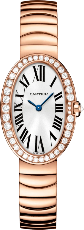 Cartier,Baignoire 31.60x23.30mm,31.60x23.30mm,Rose Gold,Silver,Quartz,In-house Caliber,Sapphire,Crystal Glass,WB520002