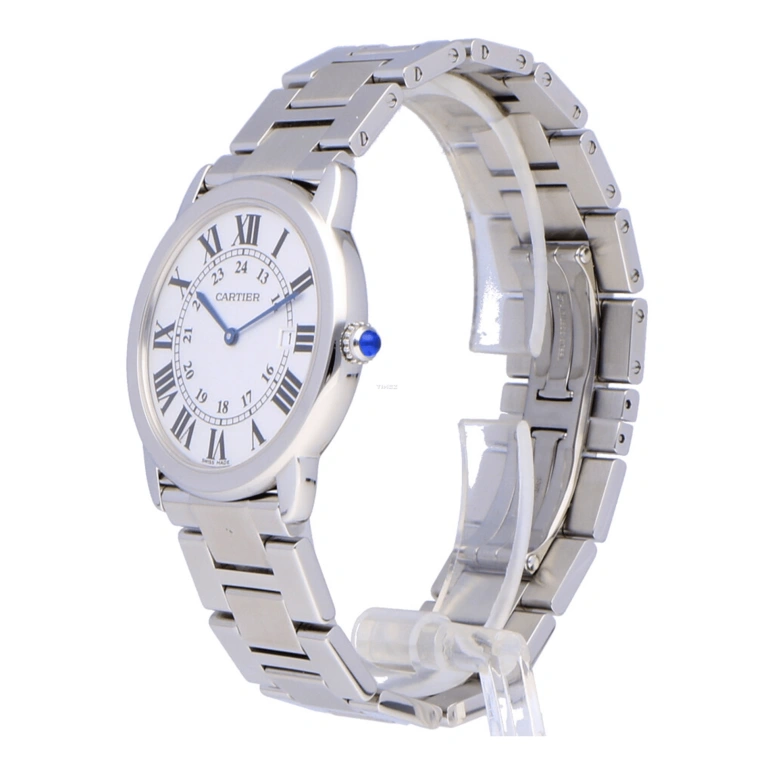 Cartier,Ronde de Cartier 36mm,36mm,Stainless Steel,Silver,Quartz,Day,In-house Caliber,W6701005