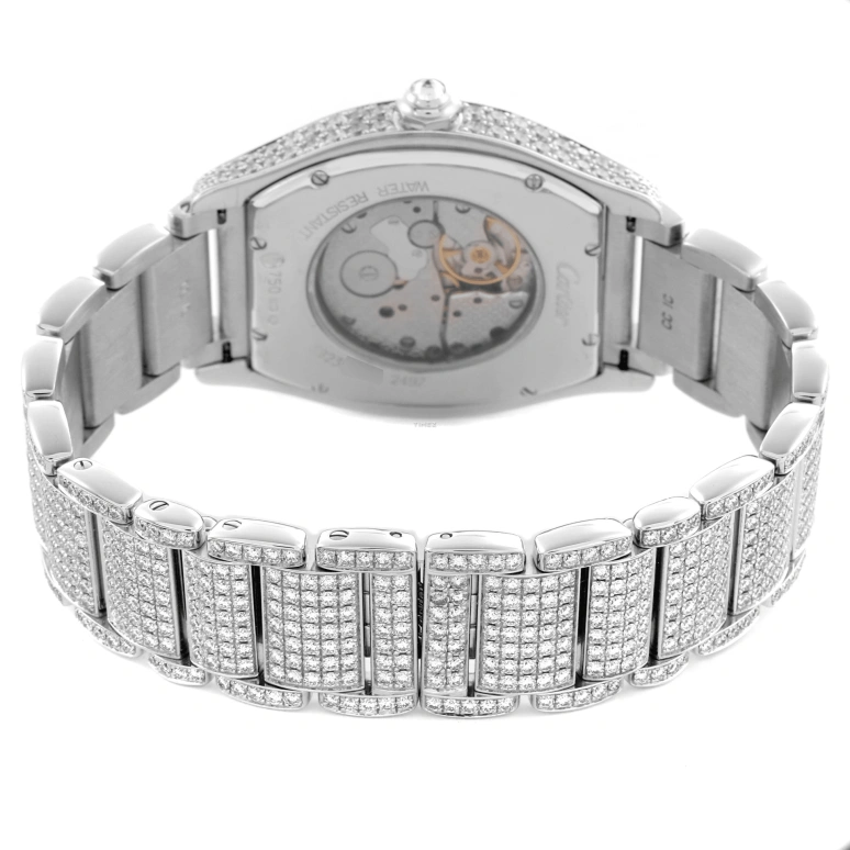 Cartier,Tortue 43mm,43mm,White Gold,Silver,Handwound,36hours,In-house Caliber,WA5043MC