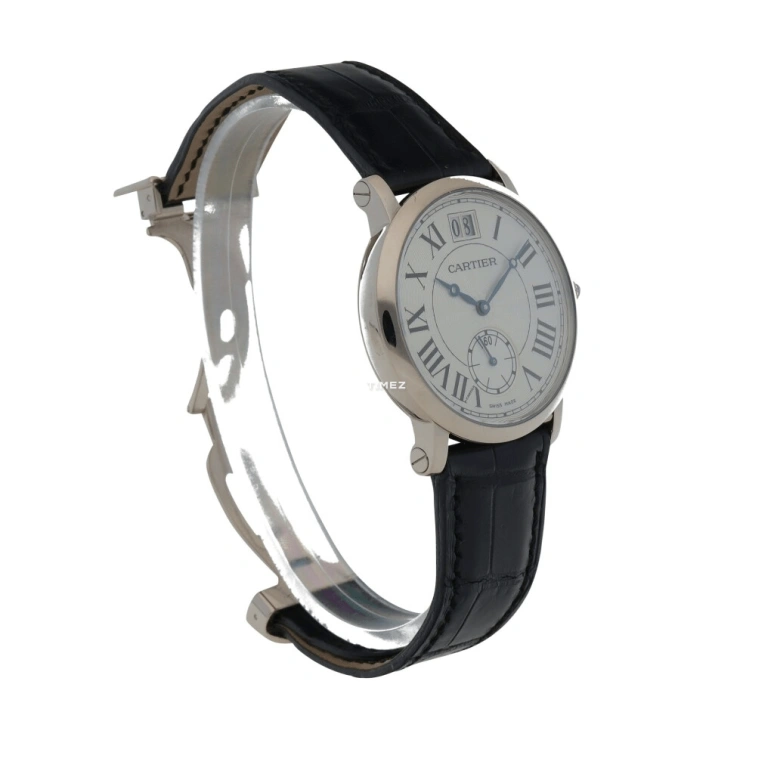 Cartier,Rotonde de Cartier 35mm,35mm,White Gold,Silver,Handwound,Big Date,In-house Caliber,W1552851