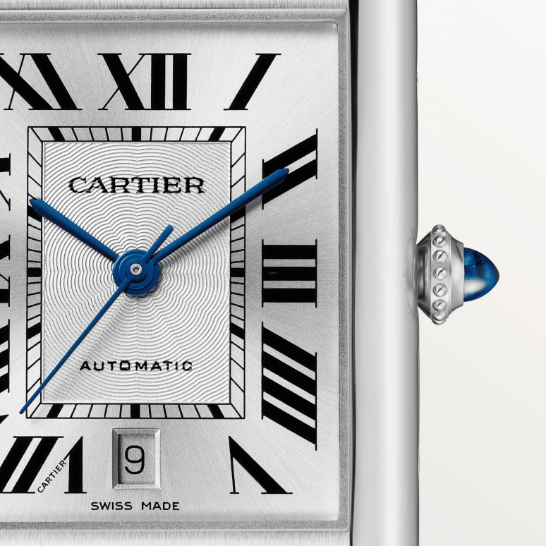 Cartier,Tank 41x31mm,41x31mm,Stainless Steel,Silver,Automatic,Day,42hours,WSTA0040