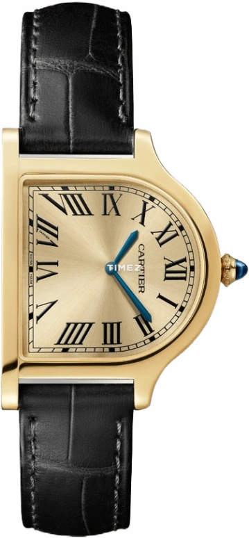 Cartier,Cloche 37.15x28.75mm,37.15x28.75mm,Yellow Gold,Gold,Handwound,38hours,In-house Caliber,Lu Han,WGCC0002