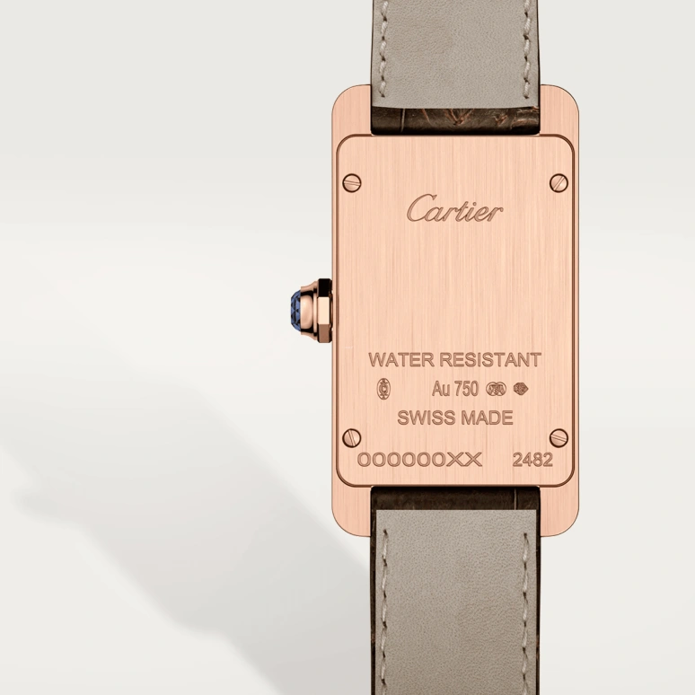 Cartier,Tank 34.80x19mm,34.80x19mm,Rose Gold,Silver,Quartz,In-house Caliber,Hardlex,W2607456
