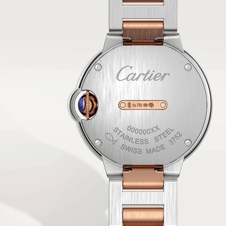 Cartier,Ballon Bleu de Cartier 28mm,28mm,Stainless Steel,Rose Gold,Silver,Quartz,Sapphire,Crystal Glass,Round,W3BB0026