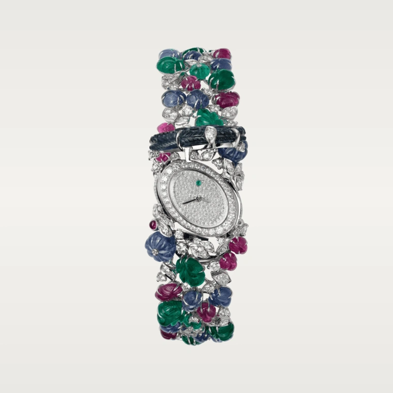 Cartier,High Jewelry Watches ,White Gold,Silver,Quartz,In-house Caliber,Sapphire,HPI00671