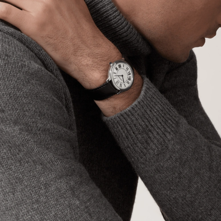 Cartier,Ronde de Cartier 36mm,36mm,Stainless Steel,Silver,Quartz,Sapphire,Crystal Glass,Round,WSRN0031