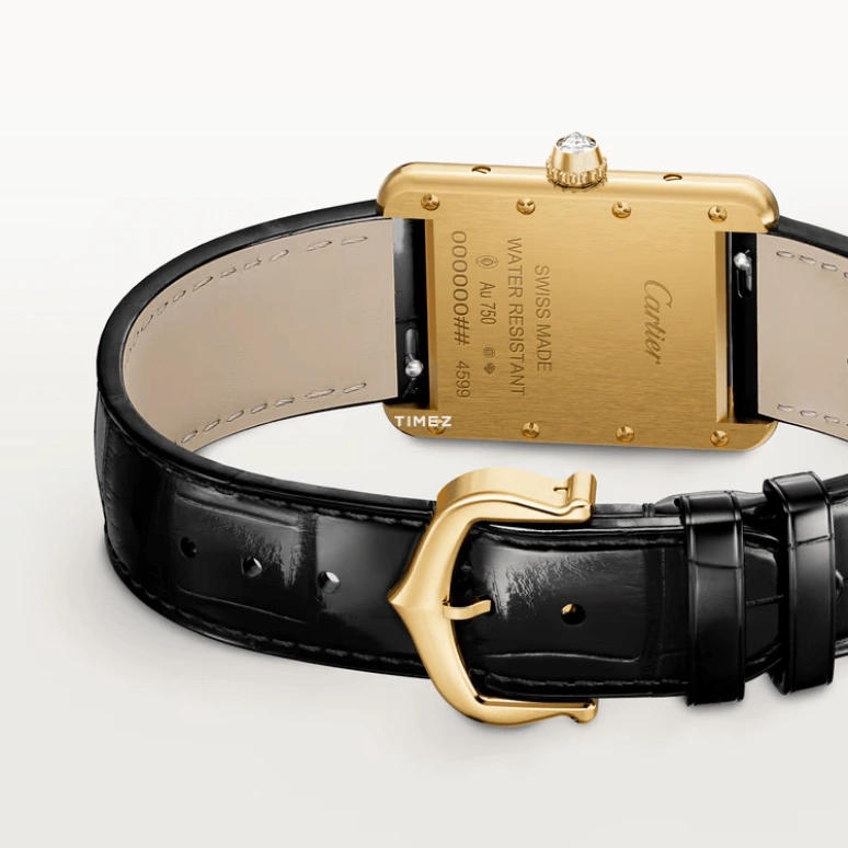 Cartier,Tank 29.50x22mm,29.50x22mm,Yellow Gold,Black,Silver,Quartz,Hardlex,Square,WGTA0269