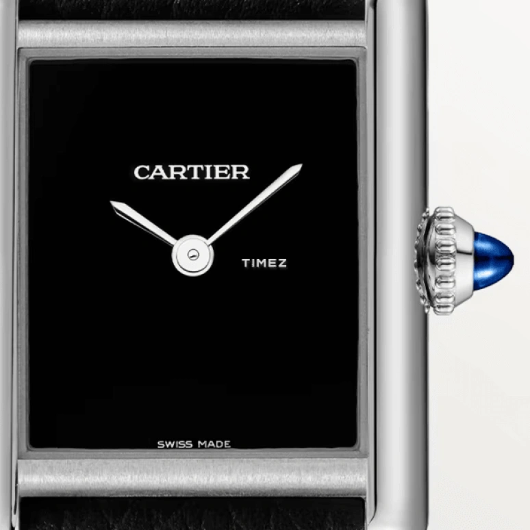 Cartier,Tank 29.50x22mm,29.50x22mm,Stainless Steel,Black,Quartz,Sapphire,Crystal Glass,Square,WSTA0084