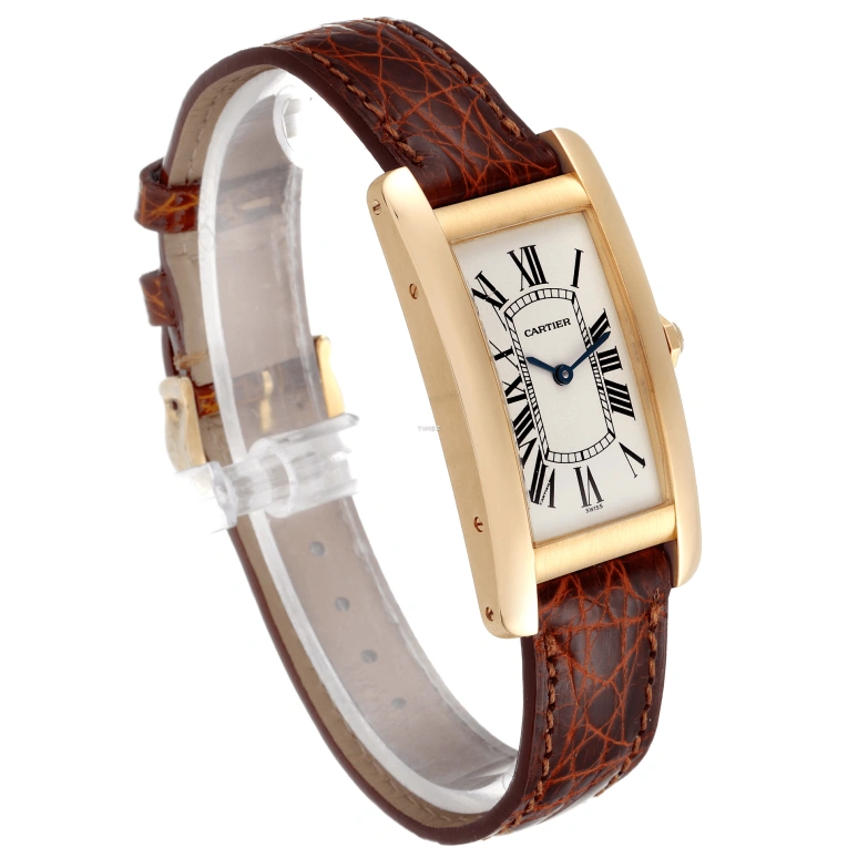 Cartier,Tank 33x23mm,33x23mm,Yellow Gold,Silver,Quartz,Sapphire,Crystal Glass,Square,W2601456