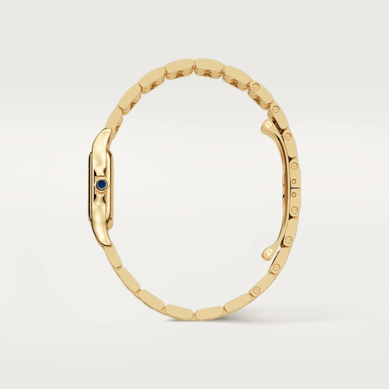 Cartier,Panthère de Cartier 23x30mm,23x30mm,Yellow Gold,Silver,Quartz,Sapphire,Crystal Glass,Square,Lily Jane Collins,Lily Collins,WGPN0008