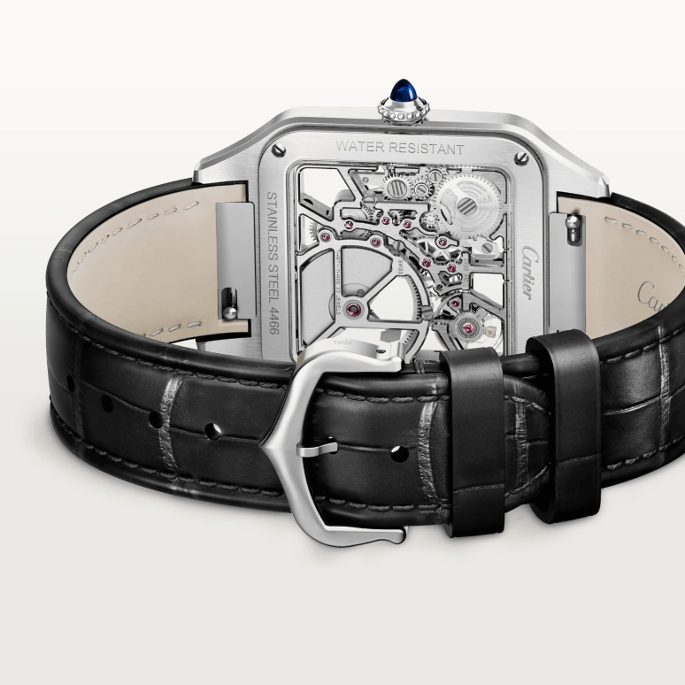 Cartier,Santos de Cartier 43.50x31.40mm,43.50x31.40mm,Stainless Steel,Grey,Automatic,44hours,In-house Caliber,WHSA0044