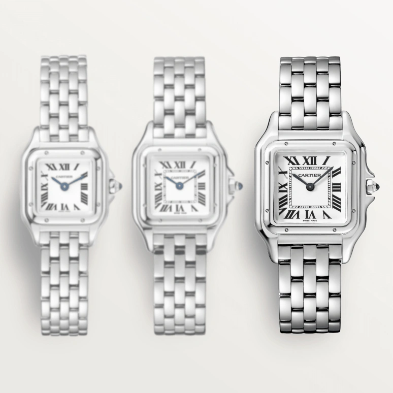 Cartier,Panthère de Cartier 27x37mm,27x37mm,Stainless Steel,White,Quartz,Sapphire,Crystal Glass,Square,WSPN0007