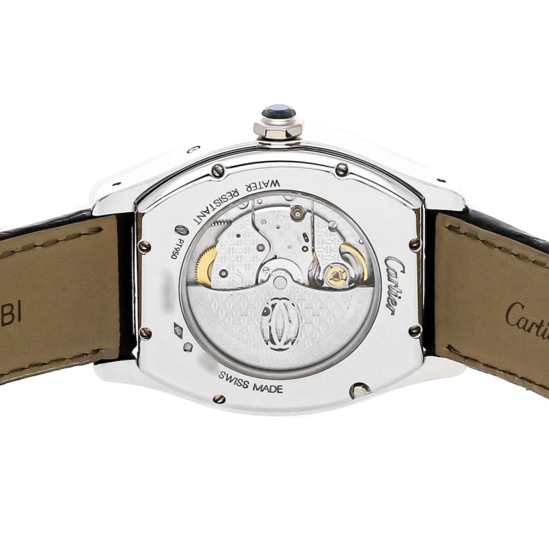 Cartier,Tortue 34x43mm,34x43mm,Platinum,Silver,Automatic,Perpetual Calendar,Leap Year,Month,Date,Sapphire,Crystal Glass,Tonneau,W1540551
