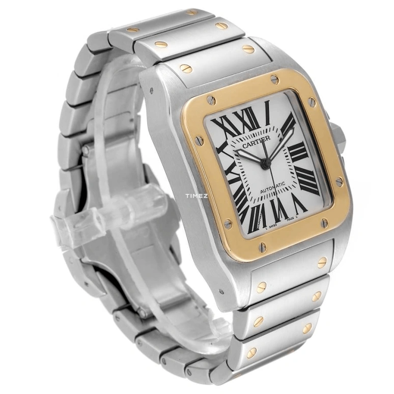 Cartier,Santos de Cartier 38.70x47.40mm,38.70x47.40mm,Stainless Steel,Silver White,Automatic,42hours,In-house Caliber,W200728G