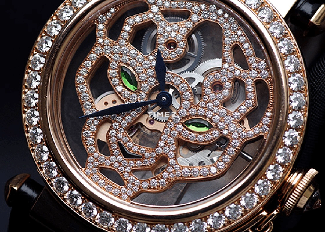 Cartier,High Jewelry Watches 42mm,42mm,Rose Gold,Handwound,In-house Caliber,Sapphire,Crystal Glass,HPI00508