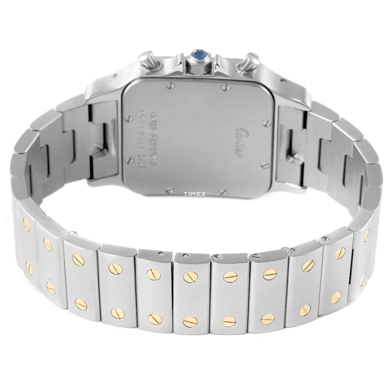 Cartier,Santos de Cartier 28mm,28mm,Stainless Steel,Silver,Quartz,Chronograph,Day,W20042C4