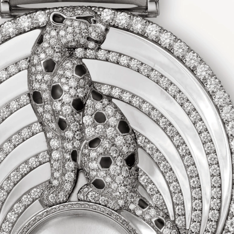 Cartier,Panthère Jewelry Watches 36mm,36mm,White Gold,White,Quartz,Sapphire,Round,HPI01014