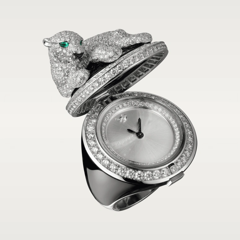 Cartier,High Jewelry Watches ,White Gold,Silver,Quartz,In-house Caliber,Sapphire,Crystal Glass,HPI00693