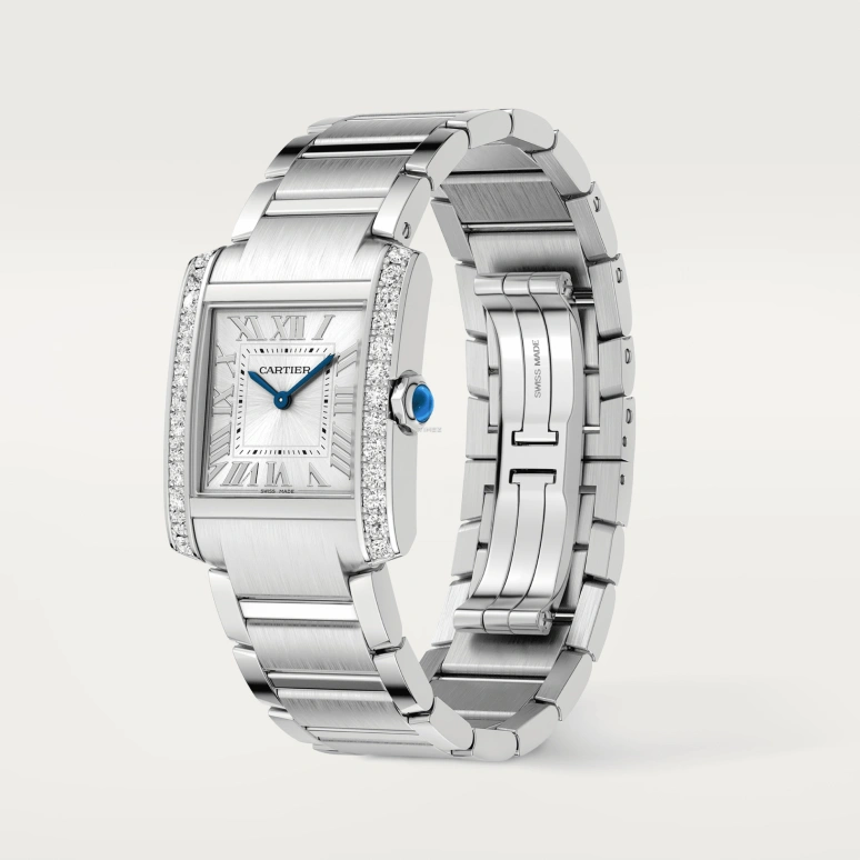 Cartier,Tank 32x27mm,32x27mm,Stainless Steel,Silver,Quartz,Sapphire,Crystal Glass,Square,W4TA0021