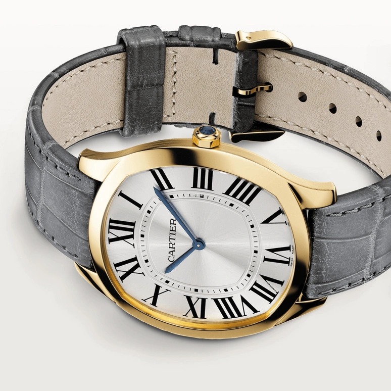 Cartier,Drive de Cartier 44.76x39.14mm,44.76x39.14mm,Yellow Gold,Silver,Handwound,36hours,In-house Caliber,WGNM0011