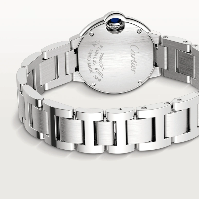 Cartier,Ballon Bleu de Cartier 28mm,28mm,Stainless Steel,Silver,Quartz,In-house Caliber,Sapphire,Crystal Glass,WE902073