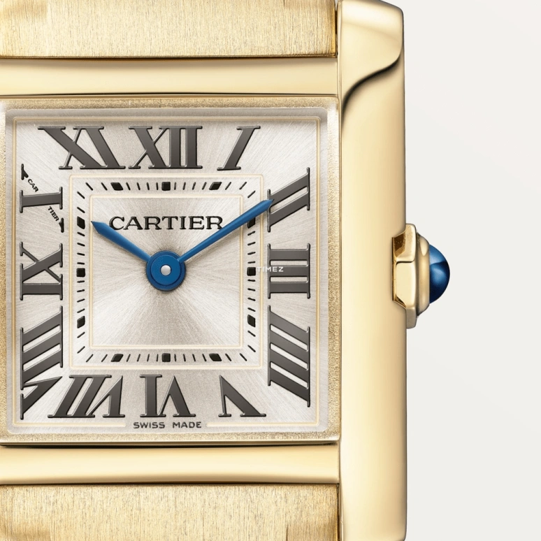 Cartier,Tank 25.70x21.20mm,25.70x21.20mm,Yellow Gold,Gold,Quartz,Sapphire,Crystal Glass,Square,WGTA0114