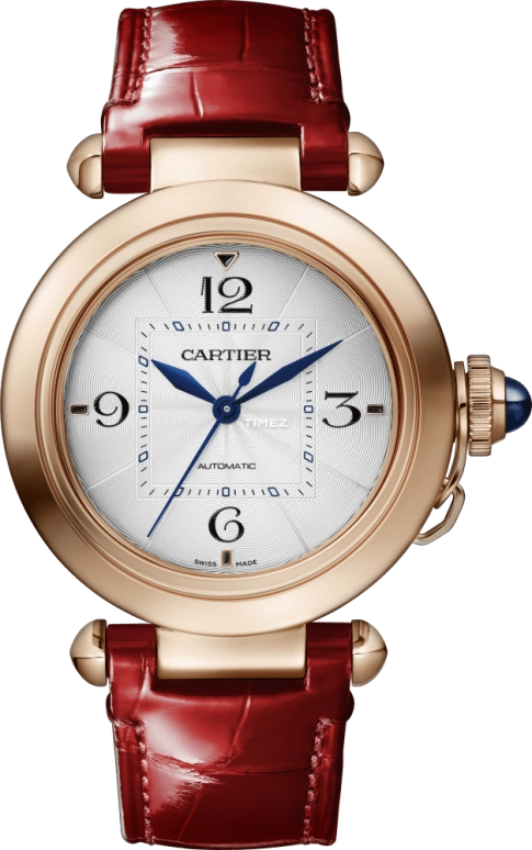 Cartier,Pasha de Cartier 35mm,35mm,Rose Gold,Silver,Automatic,42hours,In-house Caliber,WGPA0028