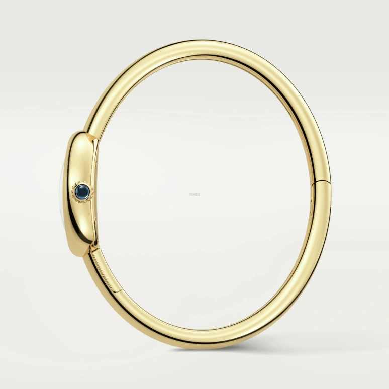 Cartier,Baignoire 18.70x24.60mm,18.70x24.60mm,Yellow Gold,Silver,Quartz,Sapphire,Crystal Glass,Oval,WGBA0018